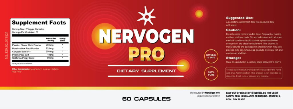 Nervogen Pro Ingredients List